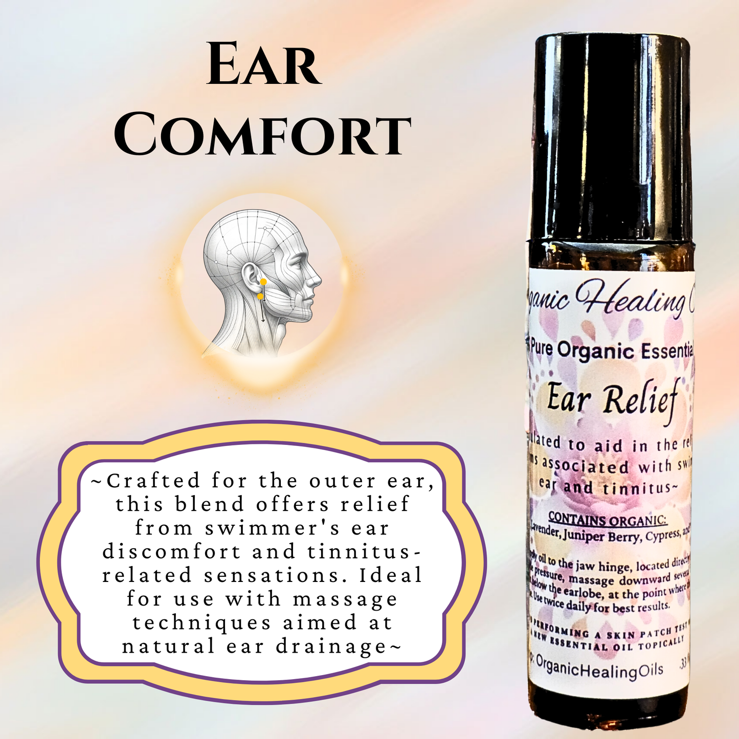 Ear Comfort Oil - Natural Relief for Swimmer’s Ear | 10ml Roller Bottle