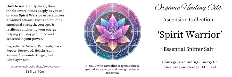 Ascension Collection Sniffer Salts Spirit Warrior 10ml for spiritual growth and energetic alignment.