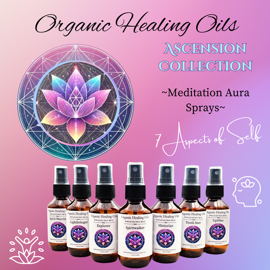 Spiritual Ascension Collection meditation aura sprays for spiritual growth.