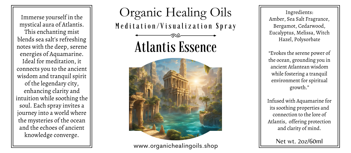 Label for Atlantis Essence Meditation Spray