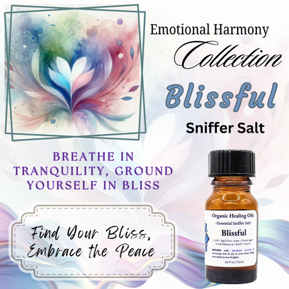 Blissful Sniffer Salt Ad. Breathe in Tranquility, Ground Yourself in Bliss. Find Your Bliss, Embrace the Peace.