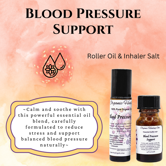 Natural stress relief essential oil roller and Inhaler for balanced blood pressure support by Organic Healing Oils