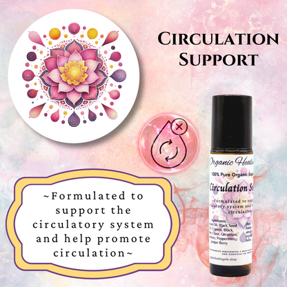 10ml Circulation Support Essential Oil roller for promoting healthy circulation.