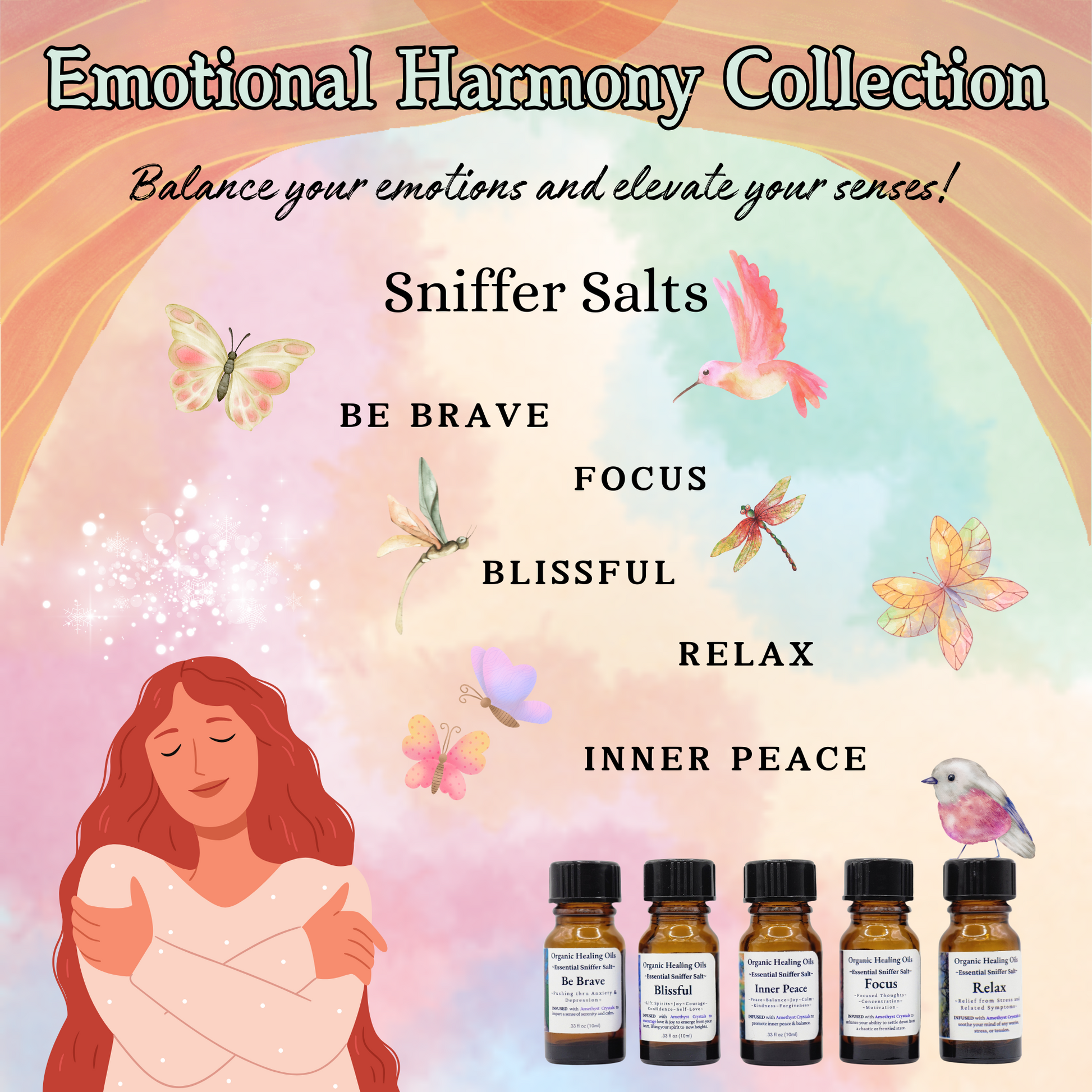 BE BRAVE Sniffer Salts 10ml Bottle for natural anxiety relief and mood support.