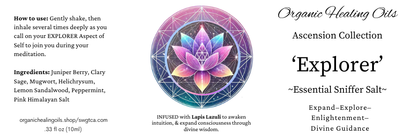 Ascension Collection Explorer Sniffer Salt with Lapis Lazuli, promoting spiritual growth and divine guidance.