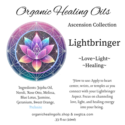 Lightbringer Ascension anointing oil 10ml bottle label