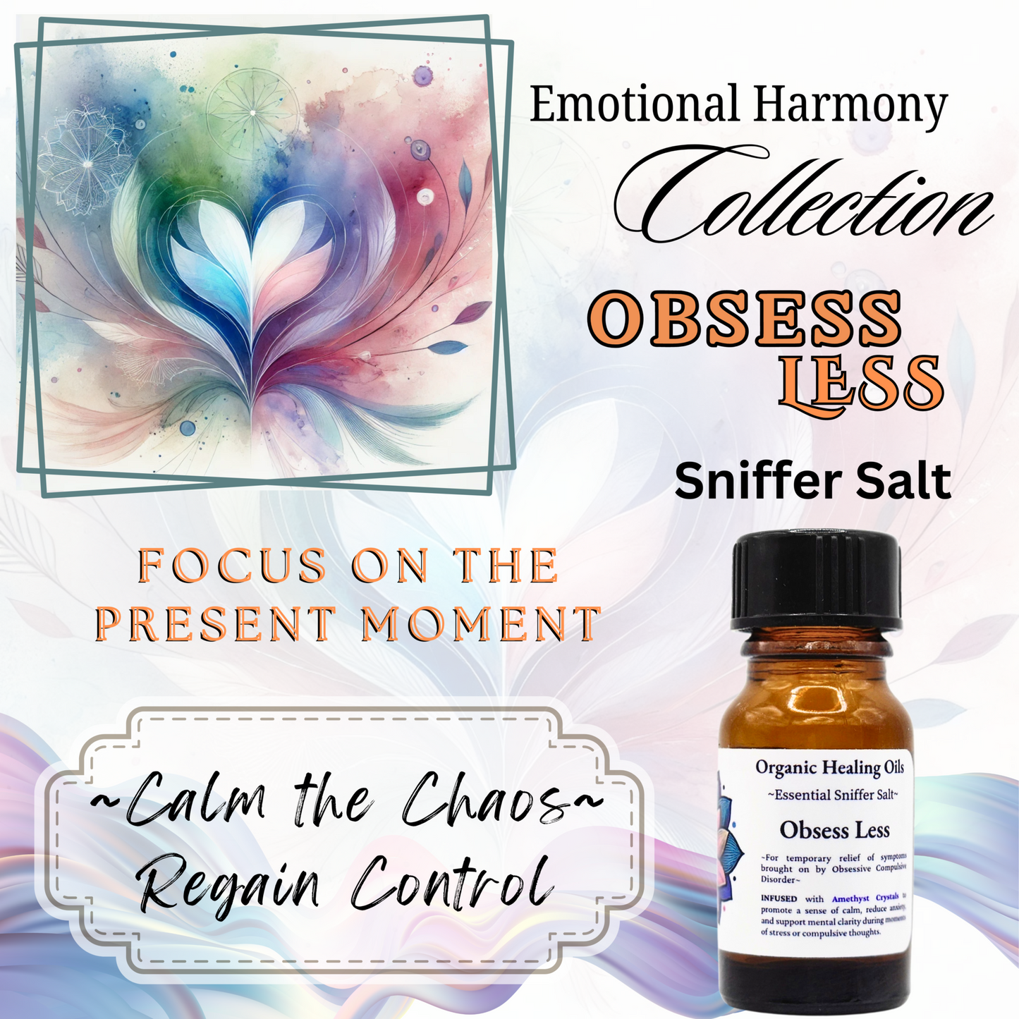 OBSESS LESS Sniffer Salts 10ml Bottle for Mindfulness and OCD Support