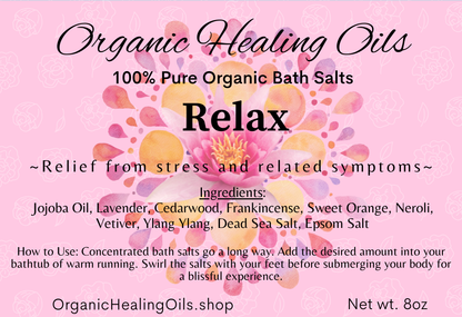 Label for Emotional Harmony | Concentrated Essential Bath Salts | Relax