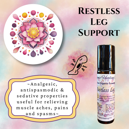 Restless Leg Soothing Oil 10ml roller with therapeutic grade essential oils for calming leg discomfort.
