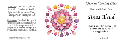 Sinus Ease essential oil Inhaler, supports sinus comfort and clarity, 10ml.