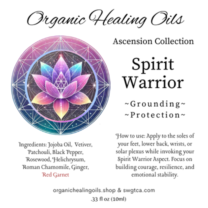 Spirit Warrior Ascension anointing oil 10ml bottle label