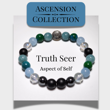 Unisex Ascension Bracelet with beads for inner clarity and higher knowing, part of the Truth Seer collection.