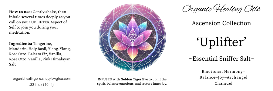 Ascension Collection Uplifter Sniffer Salt 10ml bottle for spiritual growth and emotional harmony.